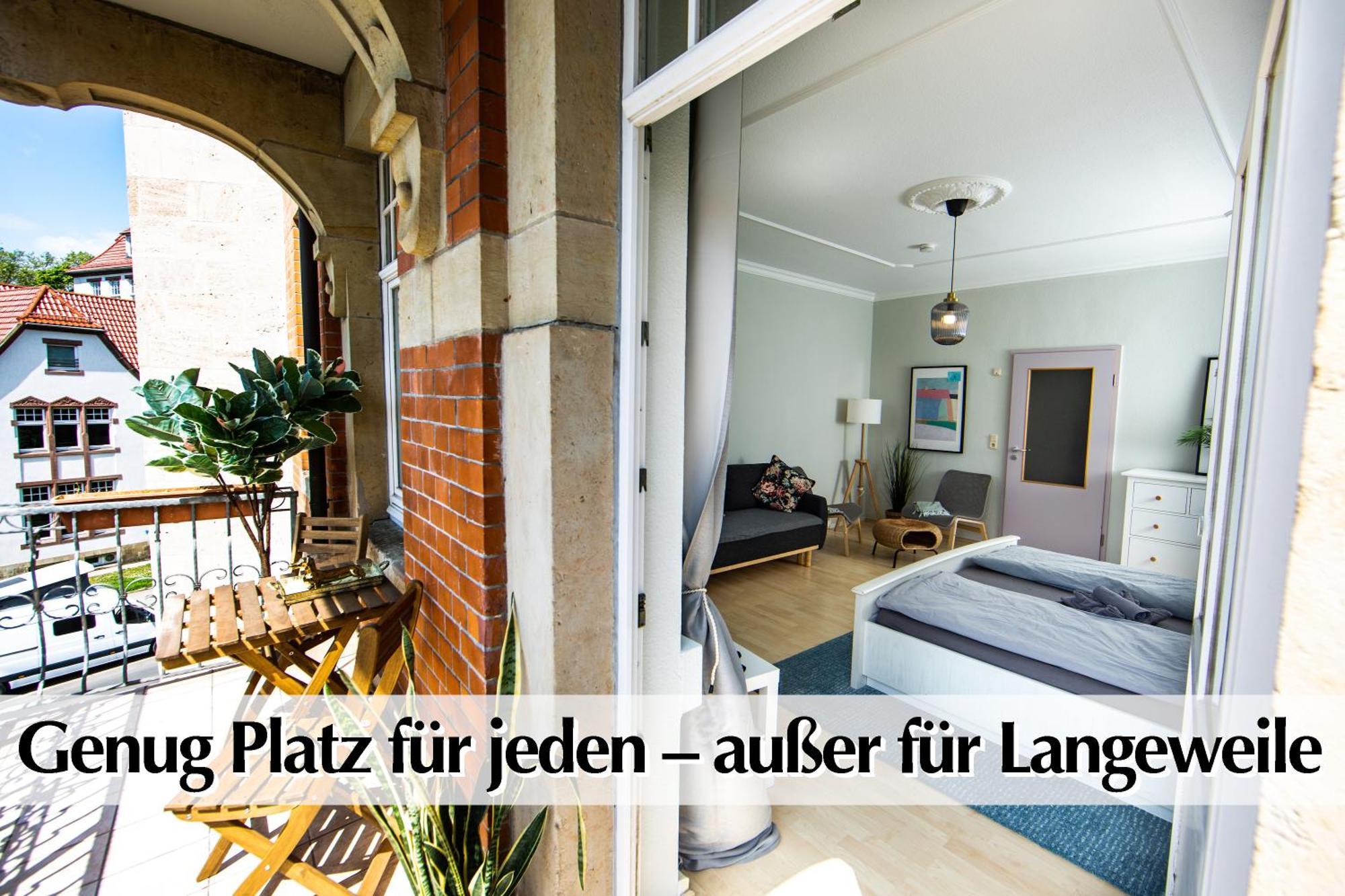 12 Fewos Im Jugendstilhaus Mit Aufzug, Terrasse, Kingsize-Bett, Smart-Tv, Etc 埃尔福特 客房 照片