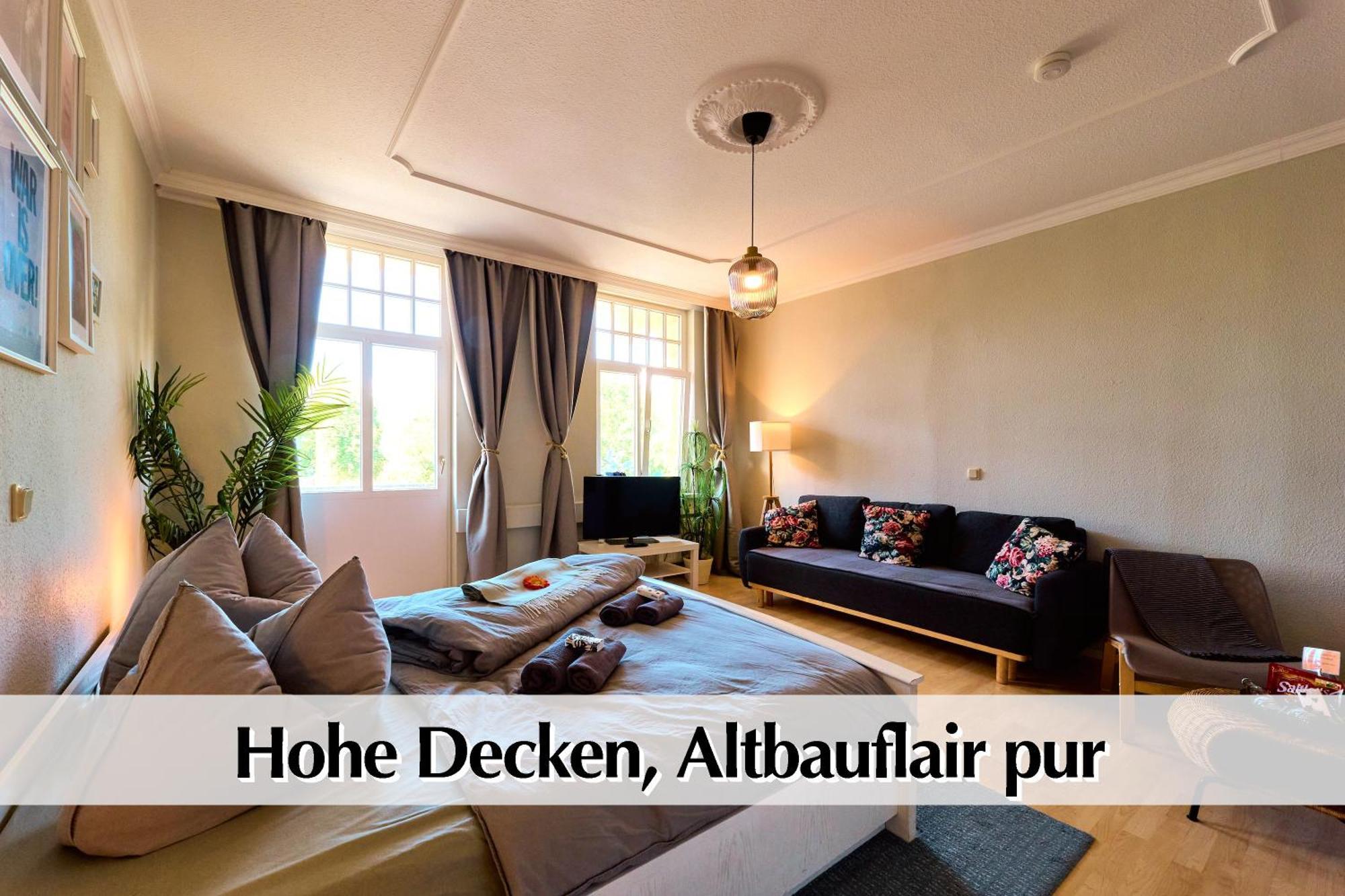 12 Fewos Im Jugendstilhaus Mit Aufzug, Terrasse, Kingsize-Bett, Smart-Tv, Etc 埃尔福特 客房 照片
