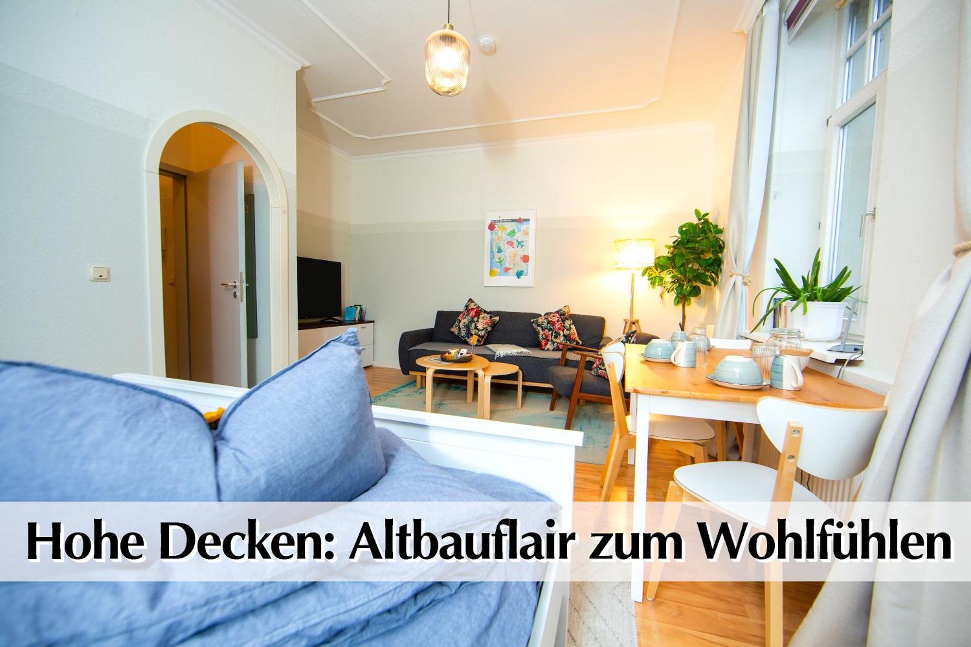 12 Fewos Im Jugendstilhaus Mit Aufzug, Terrasse, Kingsize-Bett, Smart-Tv, Etc 埃尔福特 客房 照片